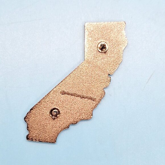 California shaped enamel pin flower design by Alex Strangler Shop Retired - Picture 2 of 2